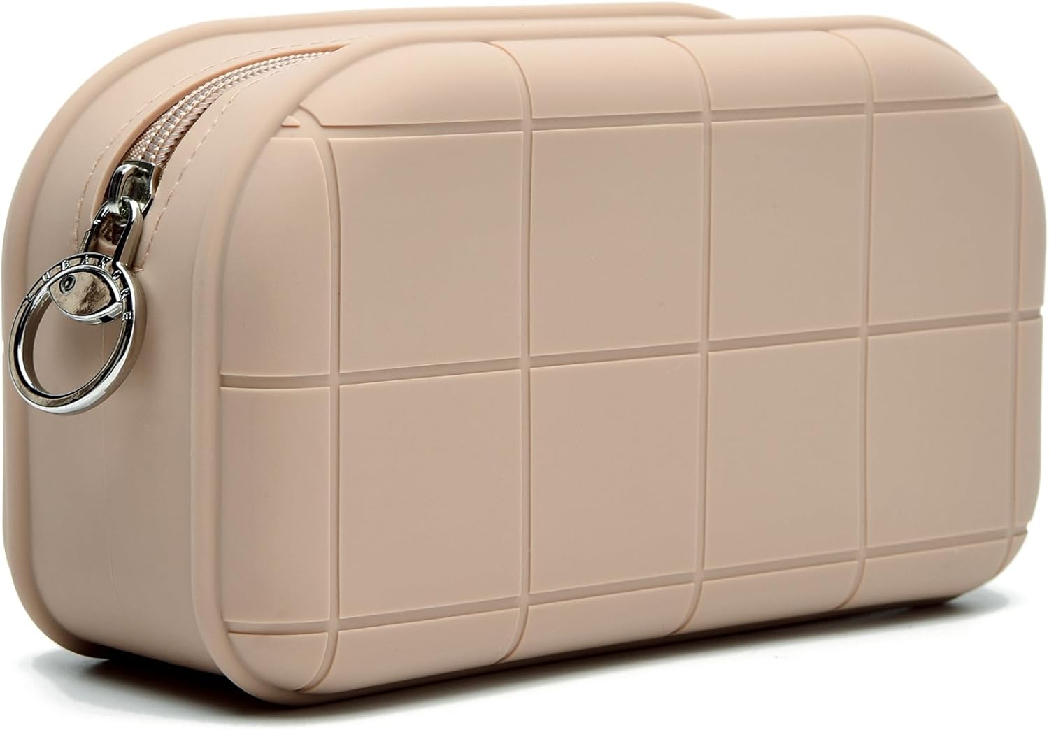 Silicone Makeup Bag Travel Cosmetic Bag Stuff Bag Makeup Pouch Cute Makeup Organizer Versatile Zipper Pouch For Women (Khaki 2)