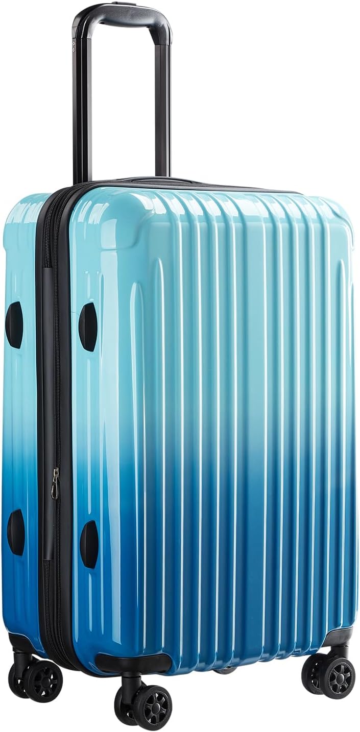 Checked Luggage, 24 Inch Hardside Suitcase, Lightweight Hardshell with , Large Suitcase with Spinner Wheels