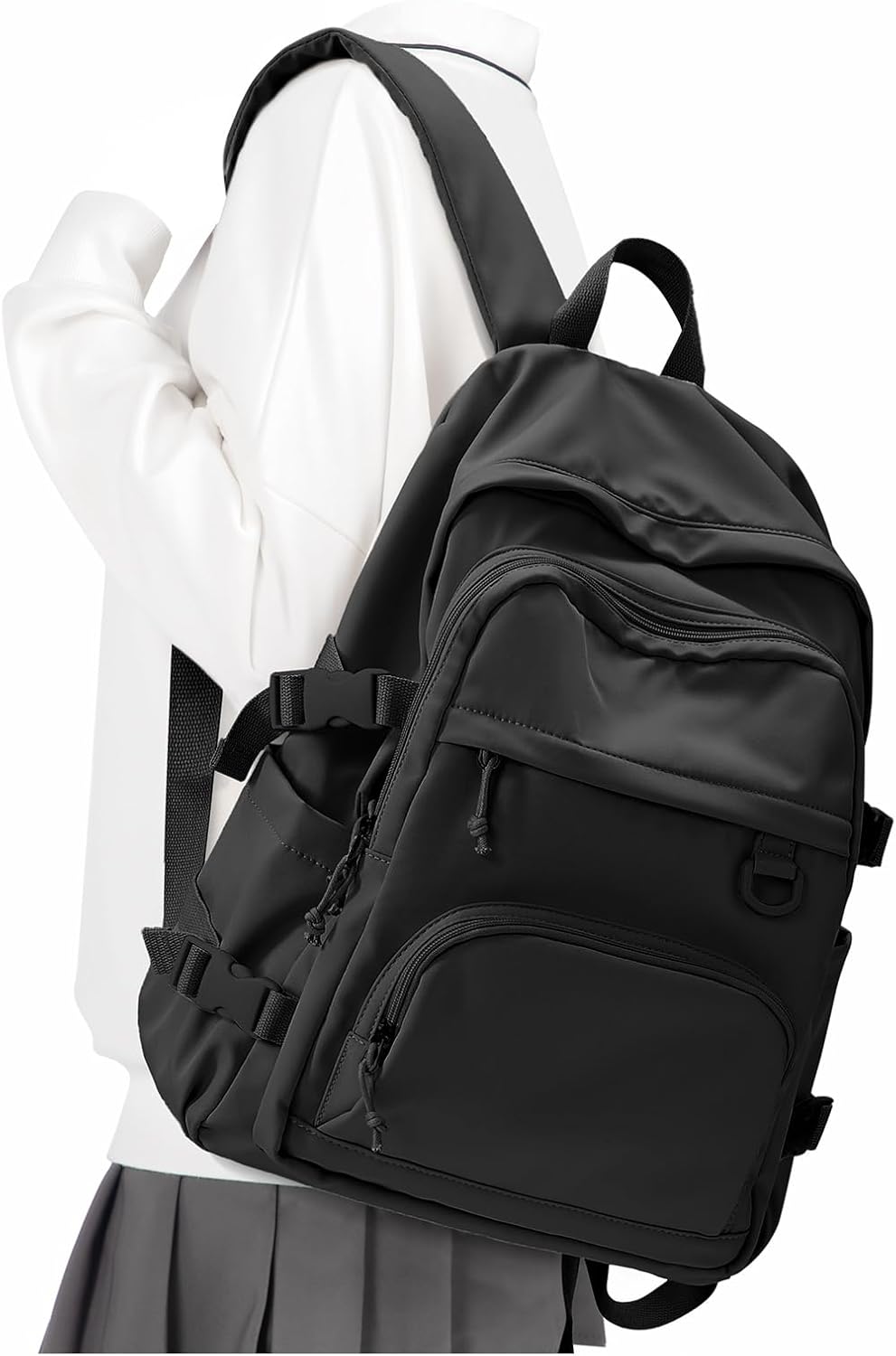 Lightweight Black  Backpack for Women Men Cute  Bag for Teens  Boys High  Backpack for Students Waterproof Casual Daypack Backpack