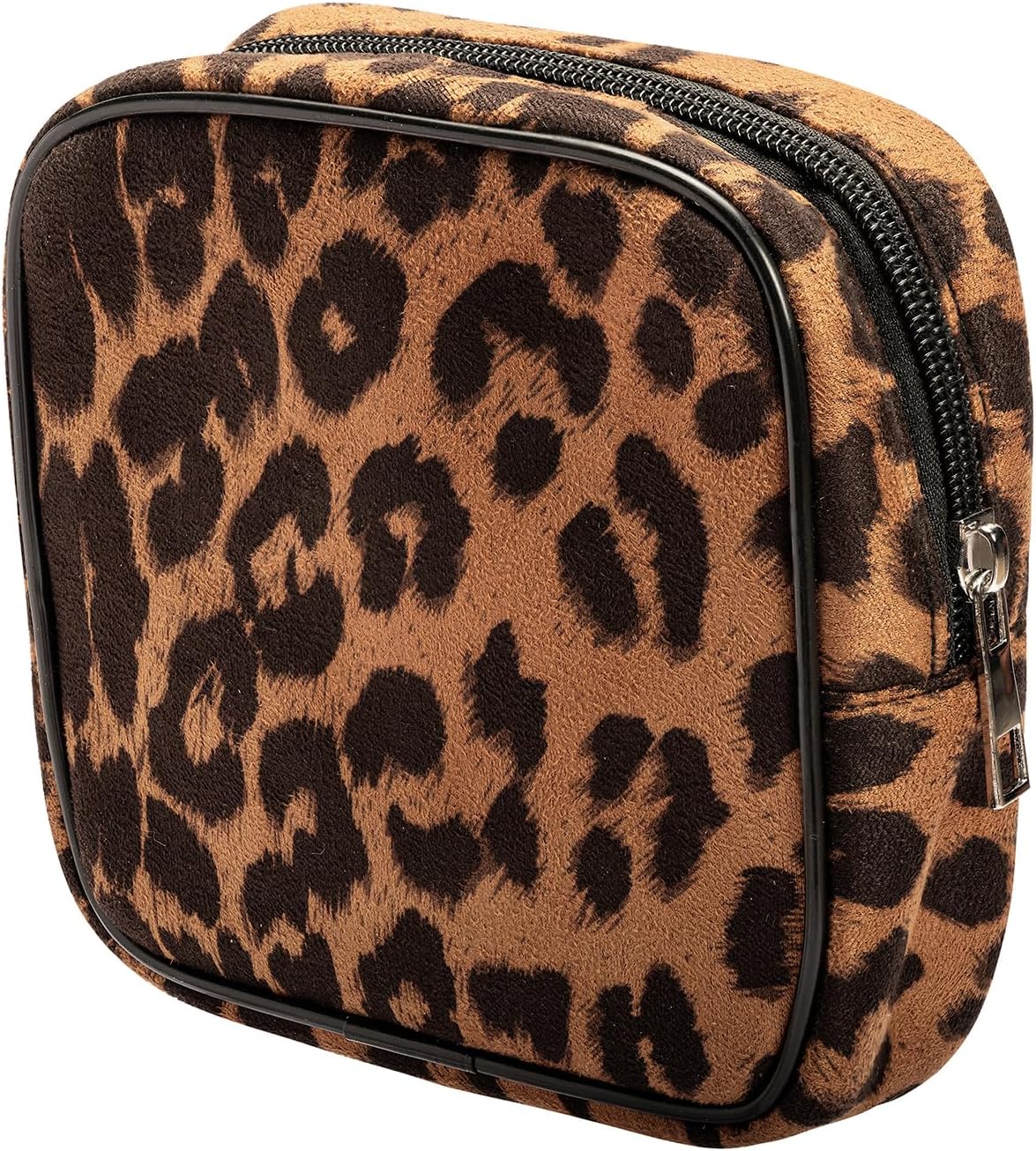 Leopard Print Clear Makeup Bag Travel Cosmetic Case Transparent Toiletry Bag with Zipper, Portable Make Up Organizer Traveling Compact Car Bag for Essentials (Brown) - Image 2