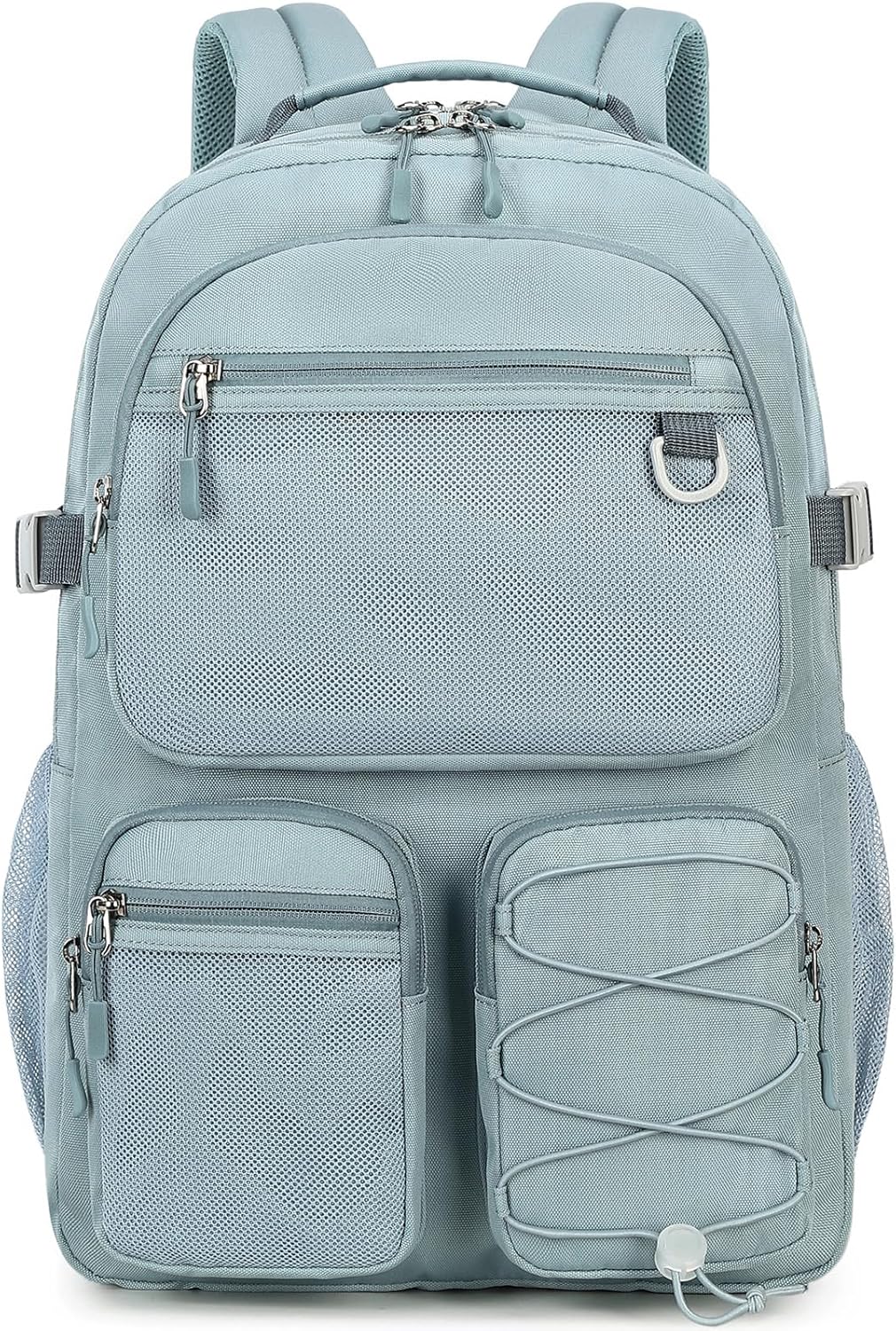 Water Resistant Backpack with Mulitiple Pockets for  Travel Outdoor , 15.6 inch Laptop Daypack for Men and Women (Grey Blue)